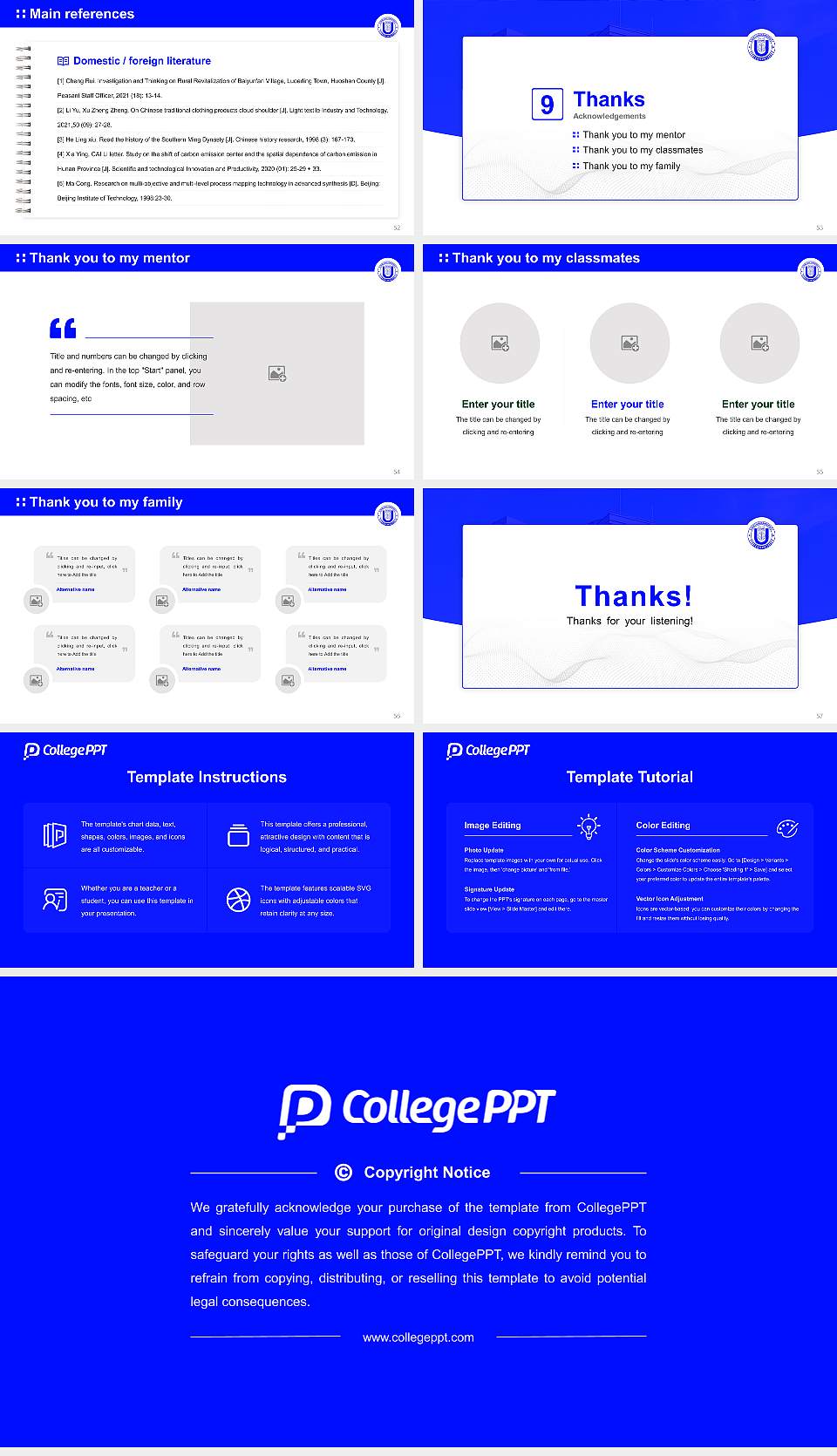 Kangnam University Graduation Thesis Defense PPT Template16:9 ratio PPT effect preview image7
