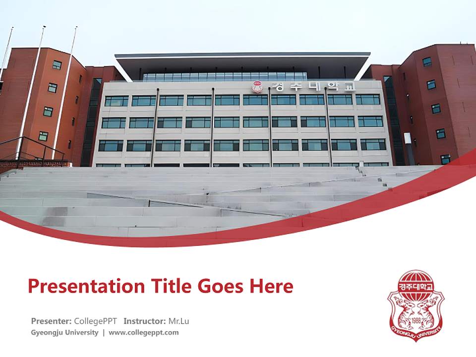 Gyeongju University Course/Courseware Creation PPT Template4:3 ratio PPT effect preview image5