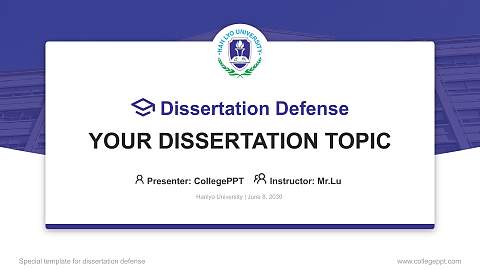 Hanlyo University Graduation Thesis Defense PPT Template