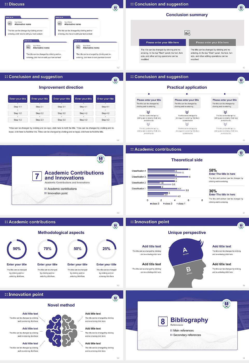 Hanlyo University Graduation Thesis Defense PPT Template16:9 ratio PPT effect preview image6