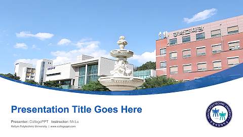 Hallym Polytechnic University Course/Courseware Creation PPT Template