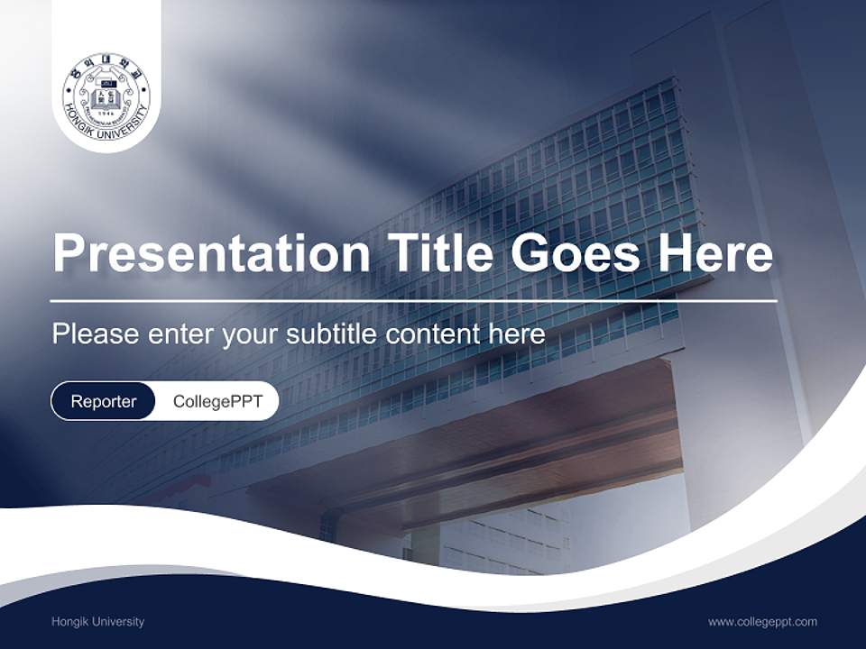 Hongik University Lecture Sharing and Networking Event PPT Template4:3 ratio PPT effect preview image4