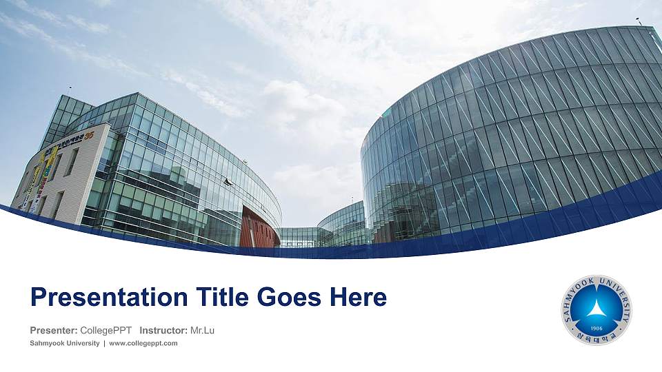 Sahmyook University Course/Courseware Creation PPT Template16:9 ratio PPT effect preview image
