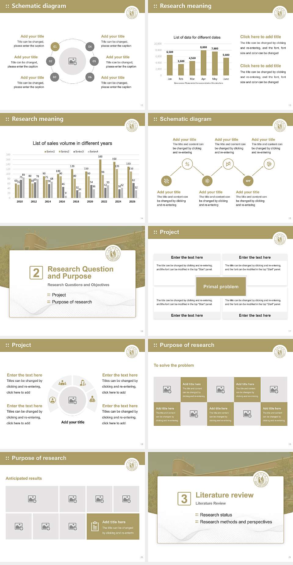 Silla University Graduation Thesis Defense PPT Template4:3 ratio PPT effect preview image3