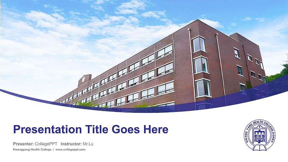 Kwangyang Health College Course/Courseware Creation PPT Template16:9 ratio PPT effect preview image