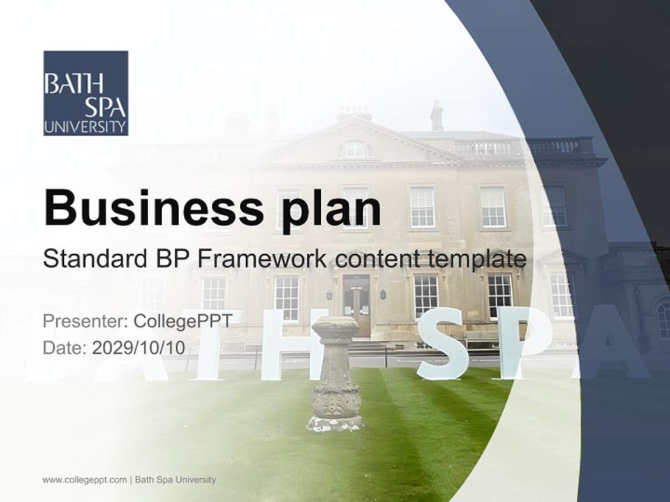 Bath Spa University Competition/Entrepreneurship Contest PPT Template4:3 ratio PPT effect preview image9