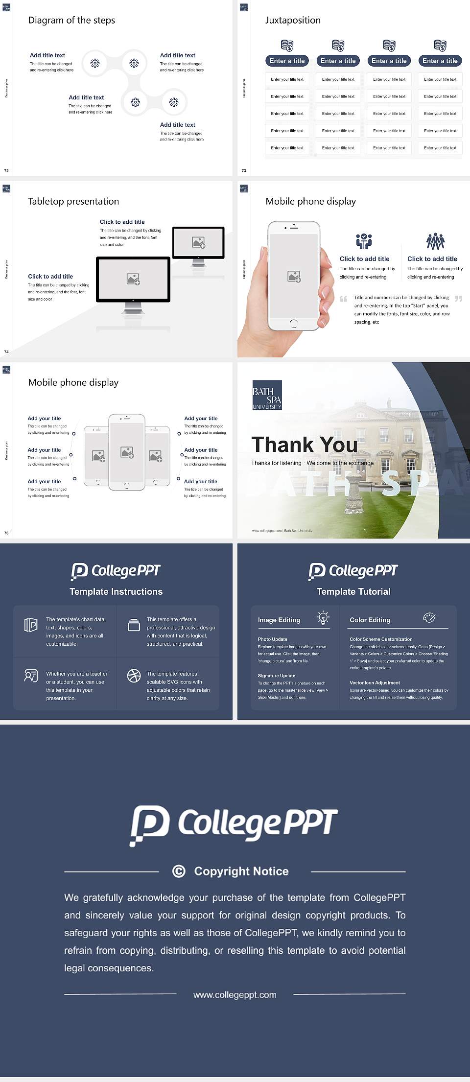 Bath Spa University Competition/Entrepreneurship Contest PPT Template4:3 ratio PPT effect preview image9