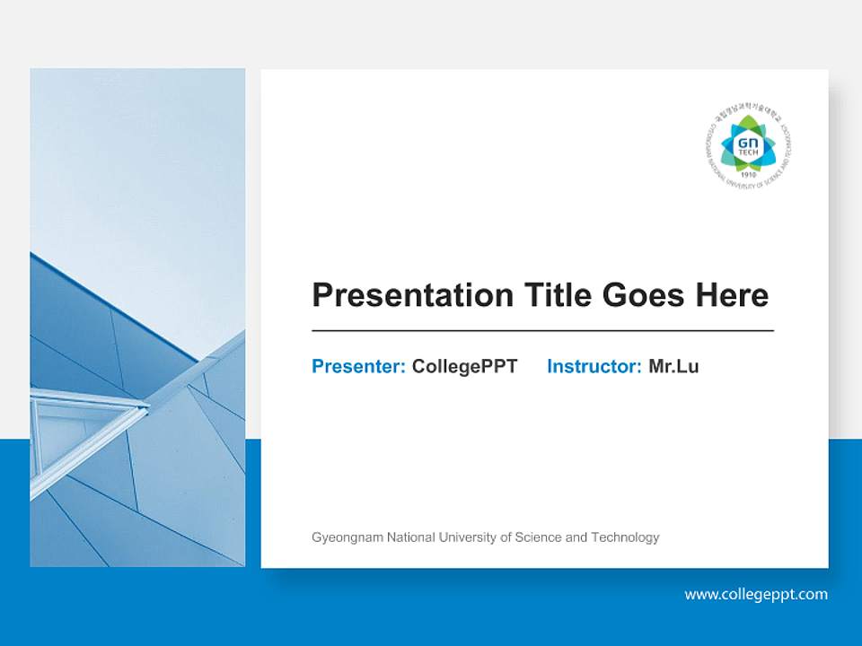 Gyeongnam National University of Science and Technology General Purpose PPT Template4:3 ratio PPT effect preview image6