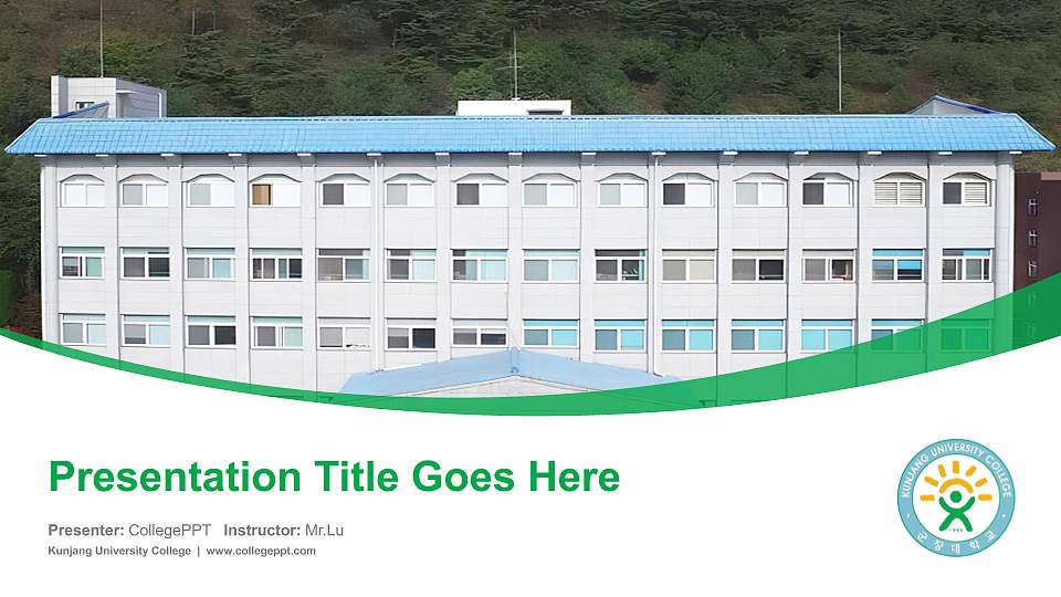 Kunjang University College Course/Courseware Creation PPT Template16:9 ratio PPT effect preview image