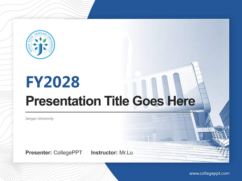 Jangan University Academic Presentation/Research Findings Report PPT Template4:3 ratio PPT effect preview image5