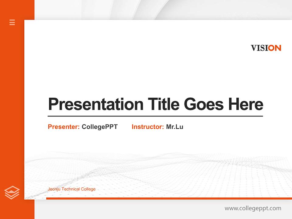 Jeonju Technical College Thesis Proposal/Graduation Defense PPT Template4:3 ratio PPT effect preview image5