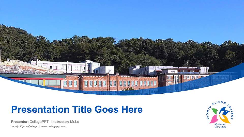 Jeonju Kijeon College Course/Courseware Creation PPT Template16:9 ratio PPT effect preview image1