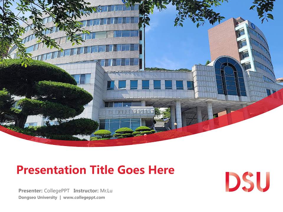 Dongseo University Course/Courseware Creation PPT Template4:3 ratio PPT effect preview image5