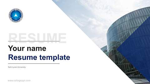 Sahmyook University Resume PPT Template