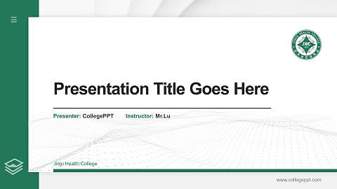 Jinju Health College Thesis Proposal/Graduation Defense PPT Template