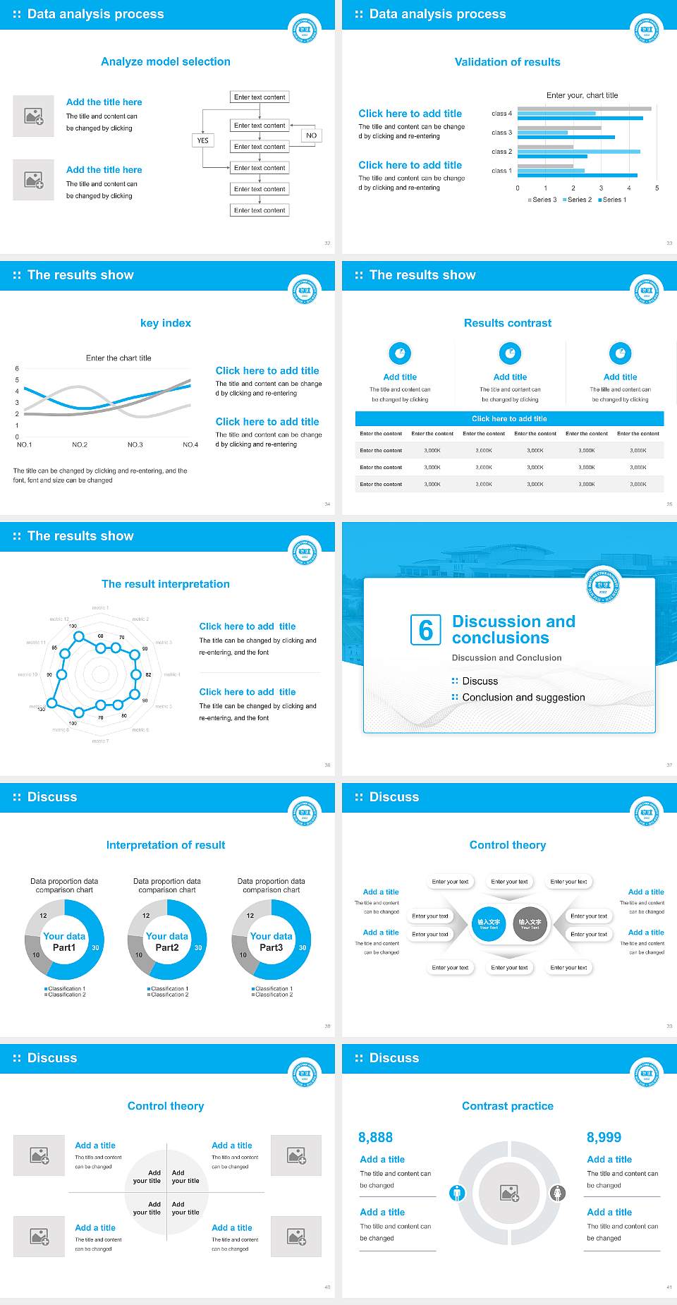 Hanyang Cyber University Graduation Thesis Defense PPT Template4:3 ratio PPT effect preview image5