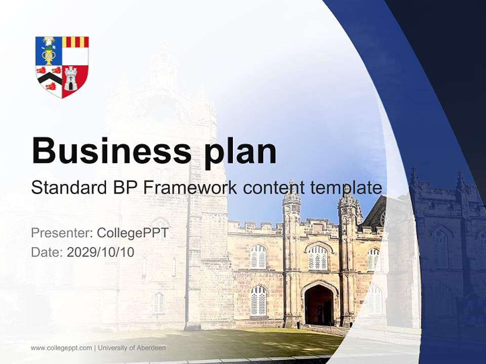 University of Aberdeen Competition/Entrepreneurship Contest PPT Template4:3 ratio PPT effect preview image9