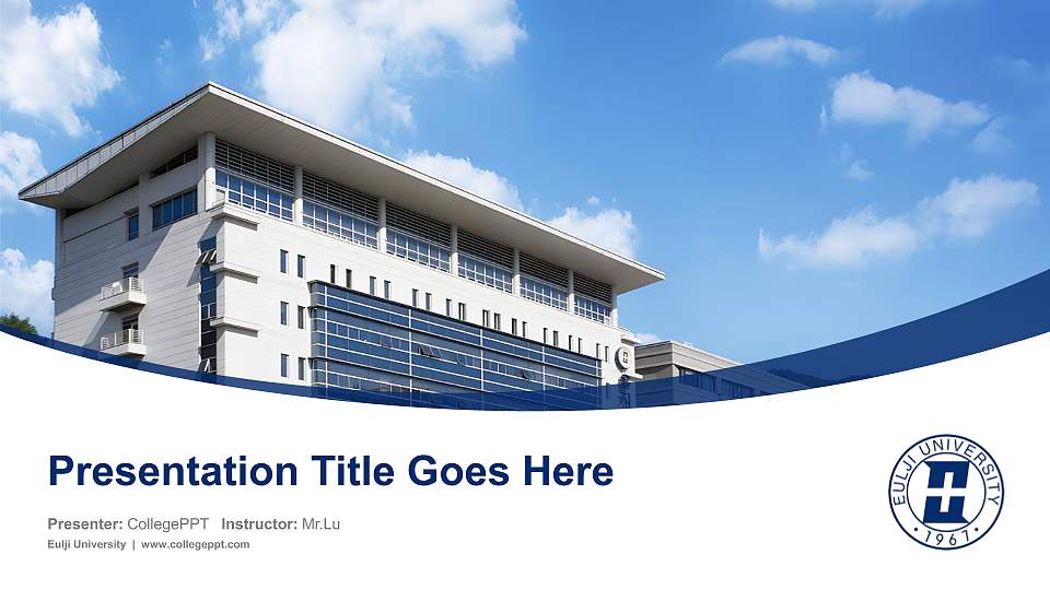 Eulji University Course/Courseware Creation PPT Template16:9 ratio PPT effect preview image1