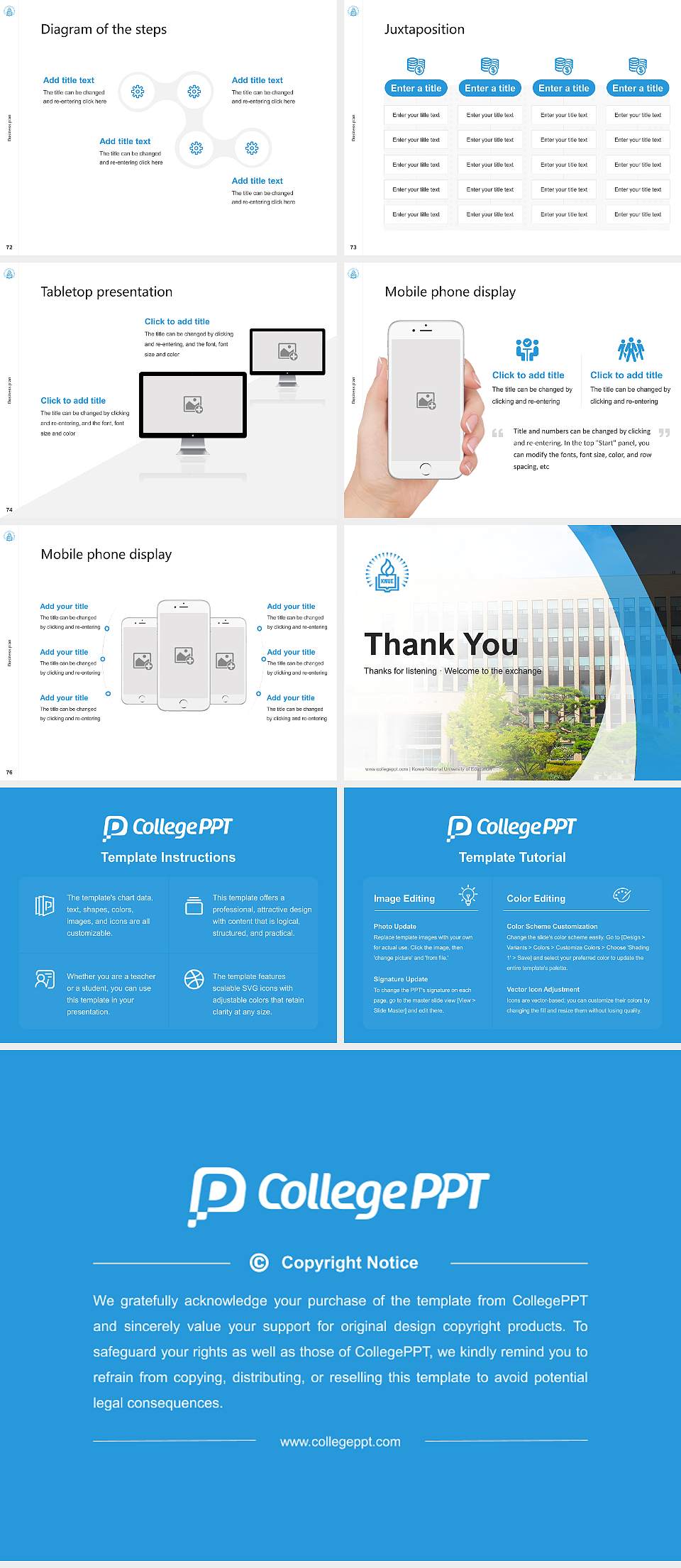 Korea National University of Education Competition/Entrepreneurship Contest PPT Template4:3 ratio PPT effect preview image9