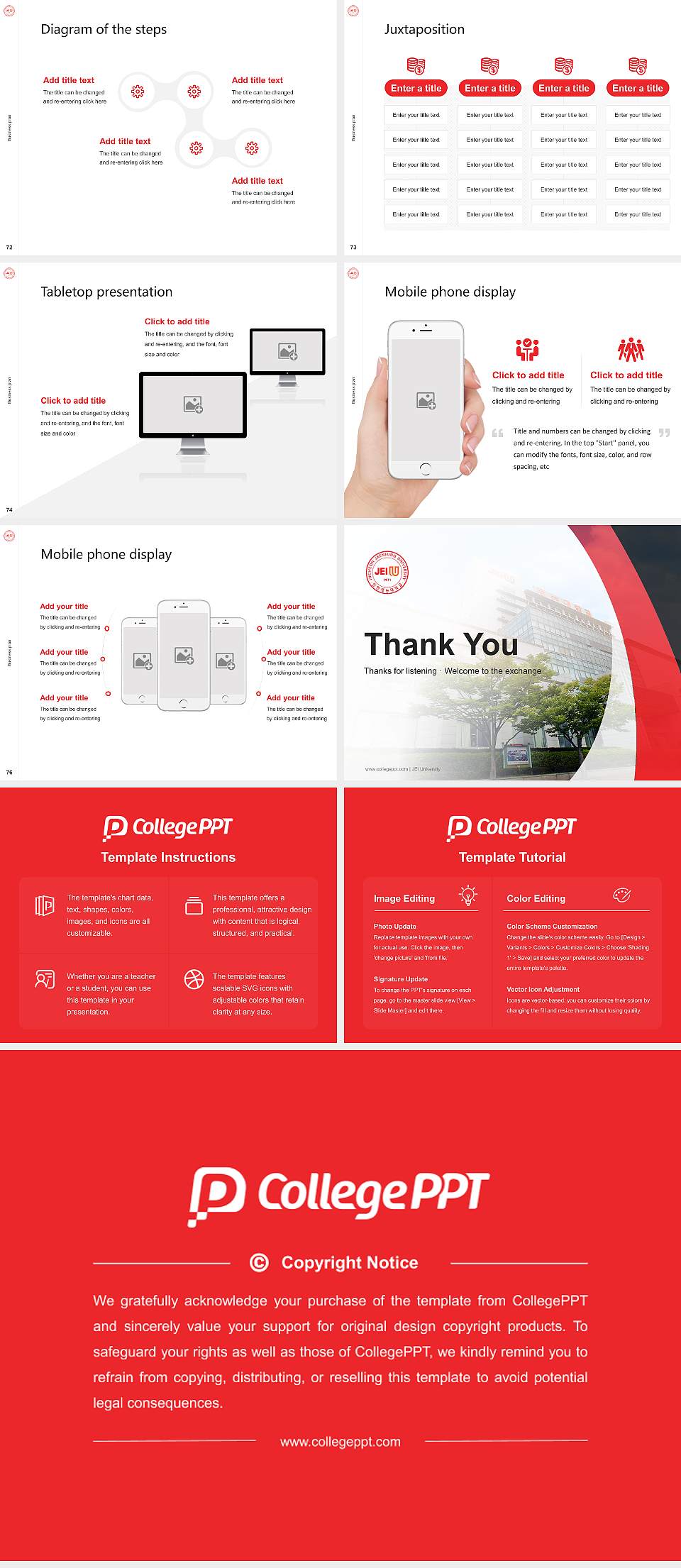 JEI University Competition/Entrepreneurship Contest PPT Template4:3 ratio PPT effect preview image9