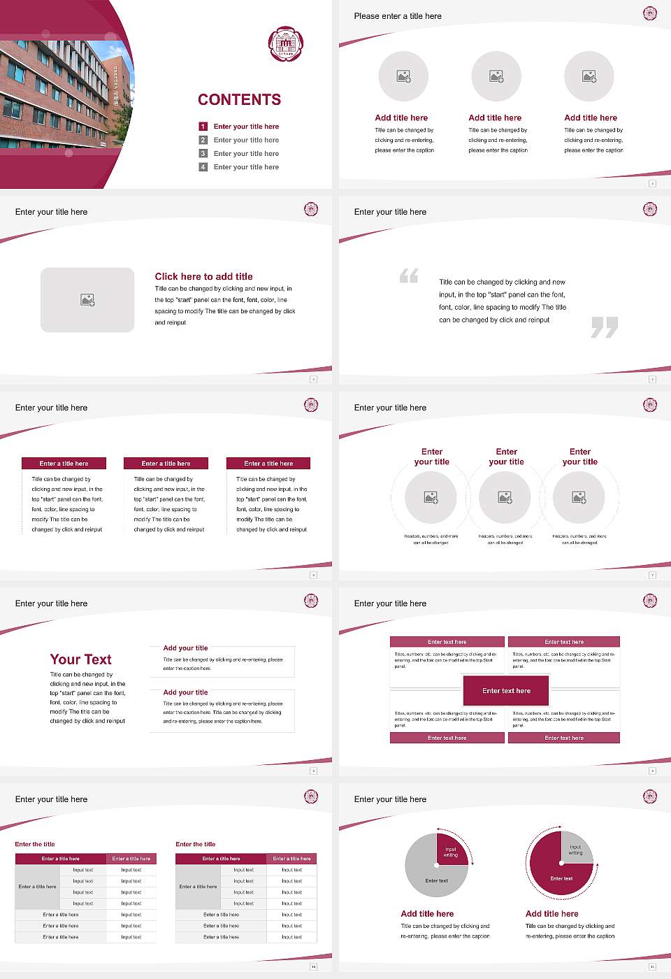 Duksung Women’s University Course/Courseware Creation PPT Template16:9 ratio PPT effect preview image2