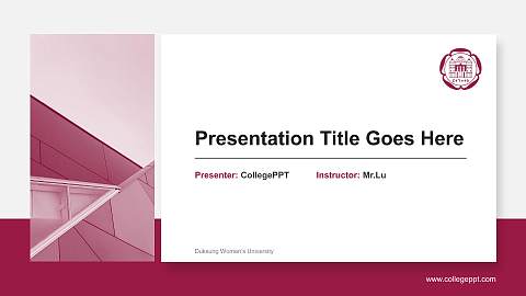 Duksung Women’s University General Purpose PPT Template