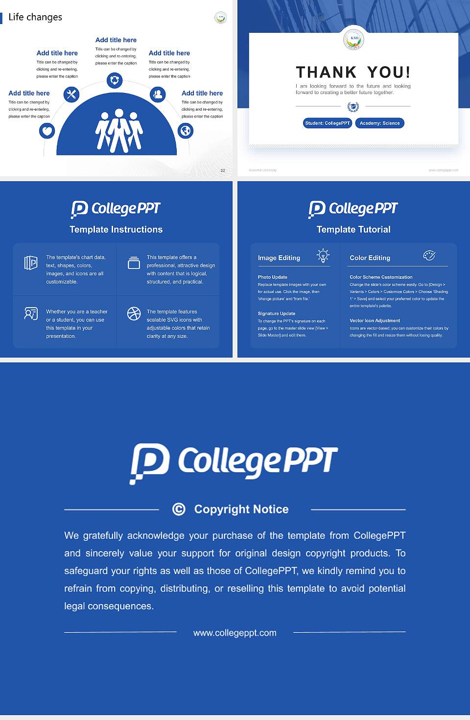 Kookmin University National Scholarship Defense PPT Template4:3 ratio PPT effect preview image4