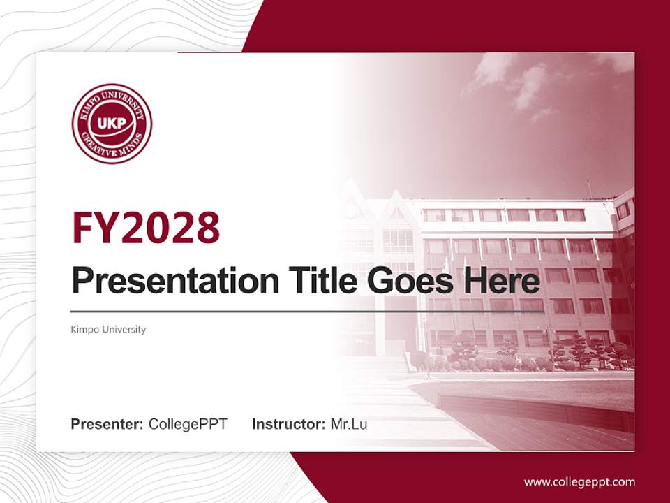 Kimpo University Academic Presentation/Research Findings Report PPT Template4:3 ratio PPT effect preview image5