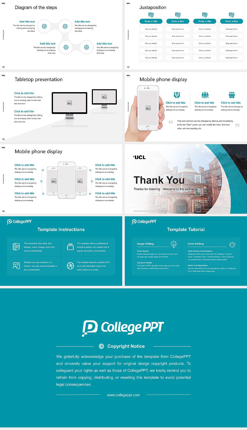 University College London Competition/Entrepreneurship Contest PPT Template16:9 ratio PPT effect preview image9