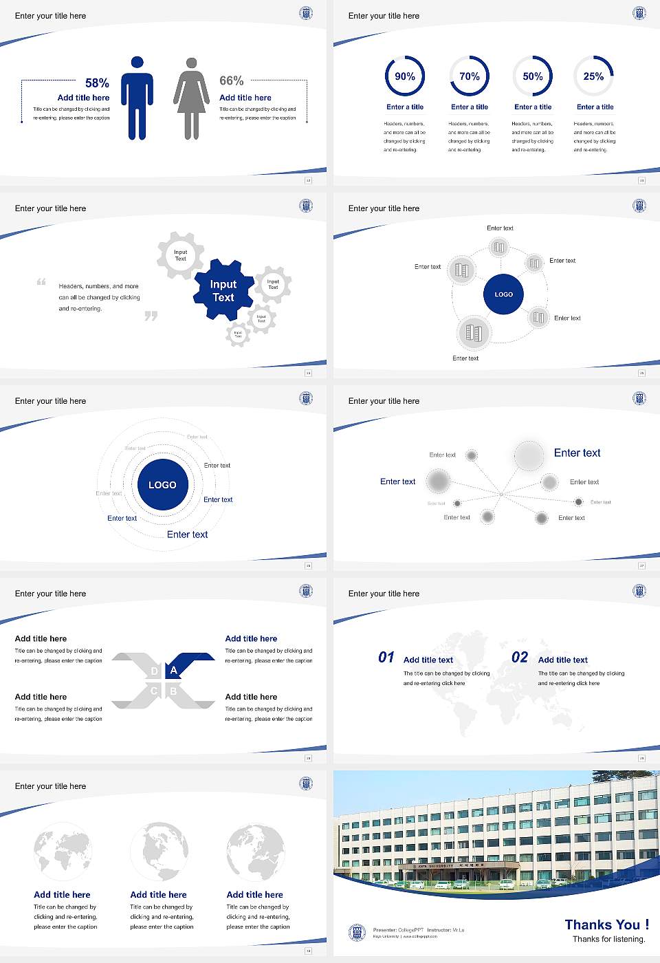 Kaya University Course/Courseware Creation PPT Template16:9 ratio PPT effect preview image4