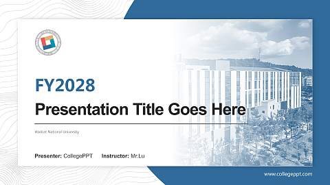 Hanbat National University Academic Presentation/Research Findings Report PPT Template
