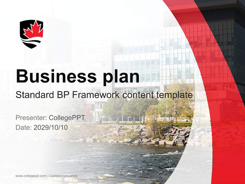 Carleton University Competition/Entrepreneurship Contest PPT Template4:3 ratio PPT effect preview image9