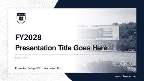 Kyungbuk College Academic Presentation/Research Findings Report PPT Template
