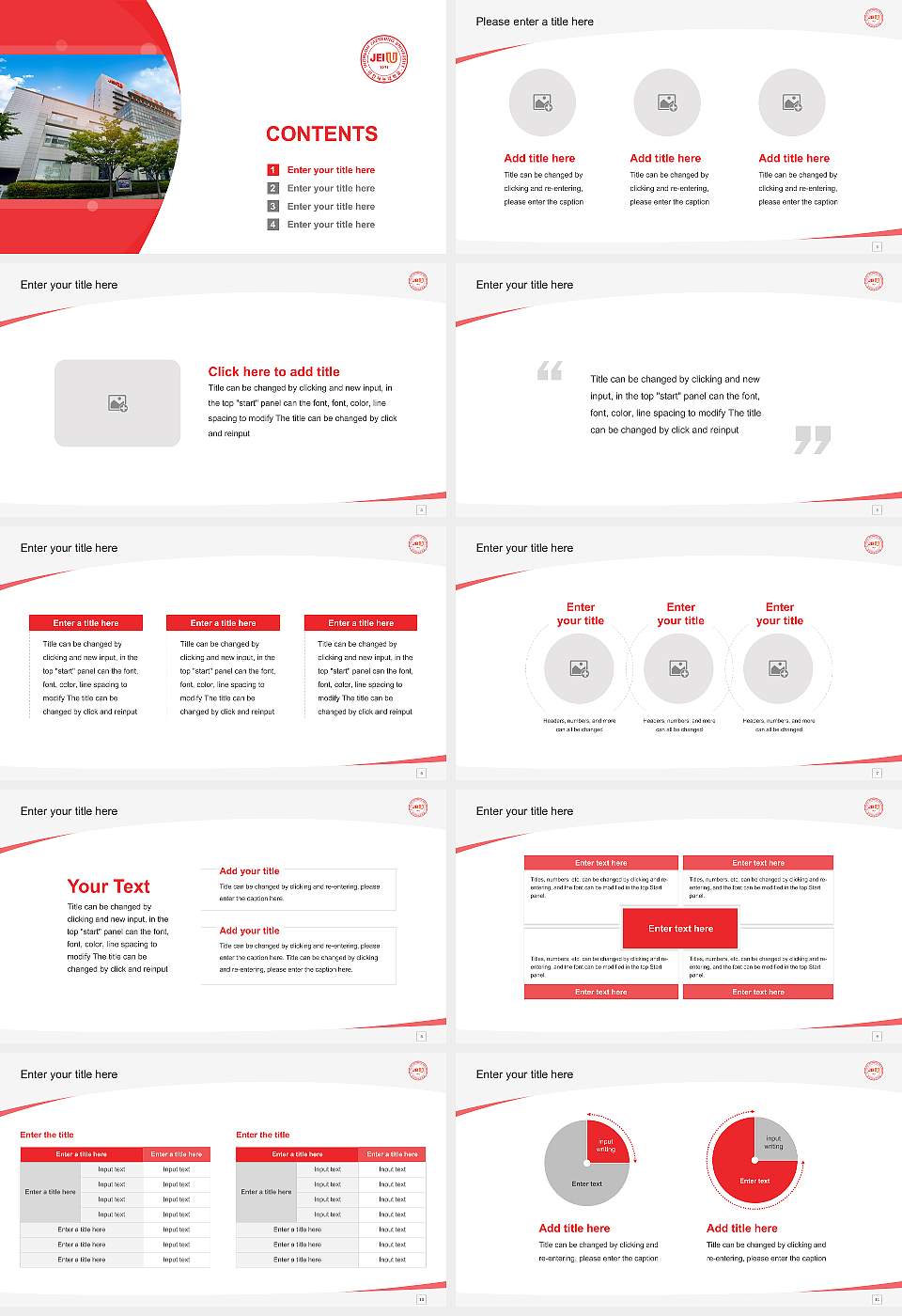 JEI University Course/Courseware Creation PPT Template16:9 ratio PPT effect preview image2