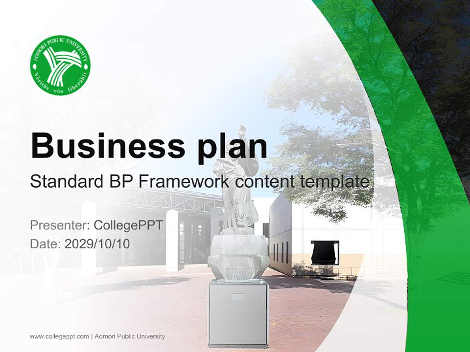 Aomori Public University Competition/Entrepreneurship Contest PPT Template4:3 ratio PPT effect preview image9