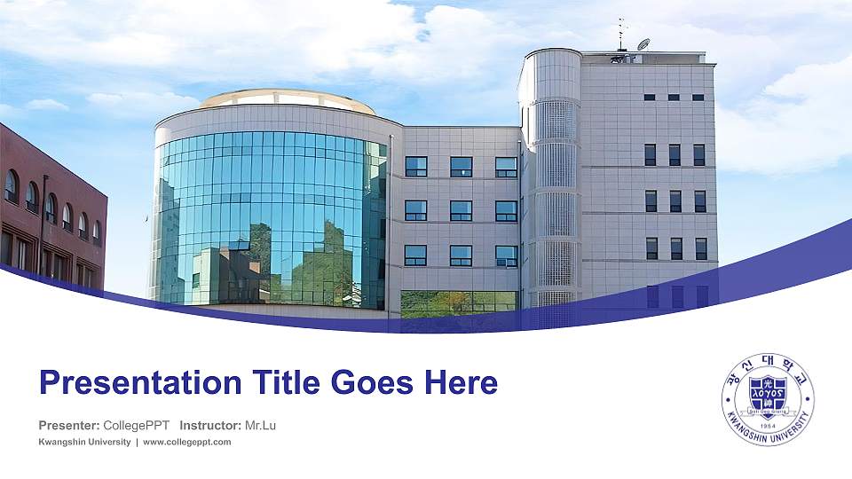 Kwangshin University Course/Courseware Creation PPT Template16:9 ratio PPT effect preview image