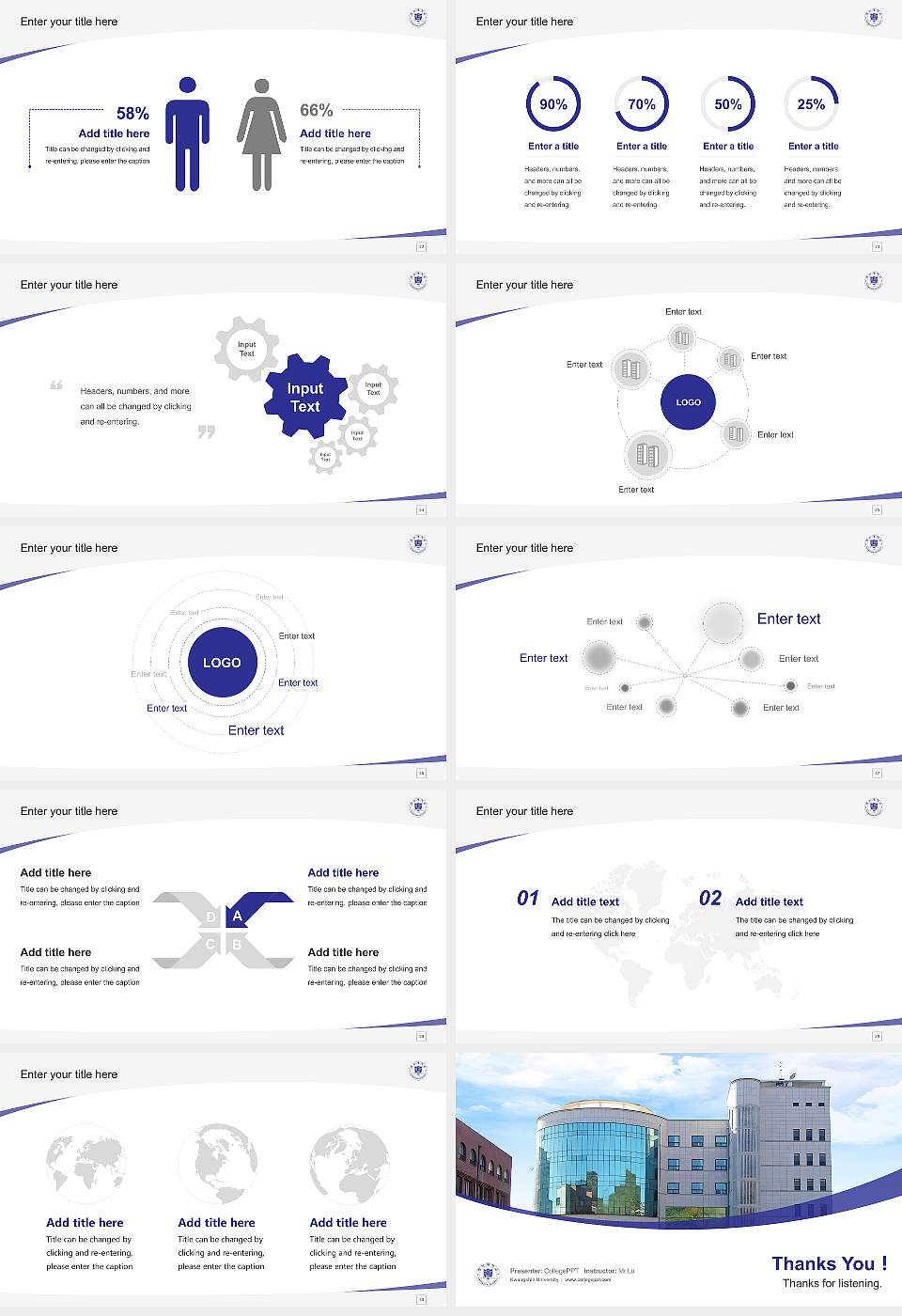 Kwangshin University Course/Courseware Creation PPT Template16:9 ratio PPT effect preview image4