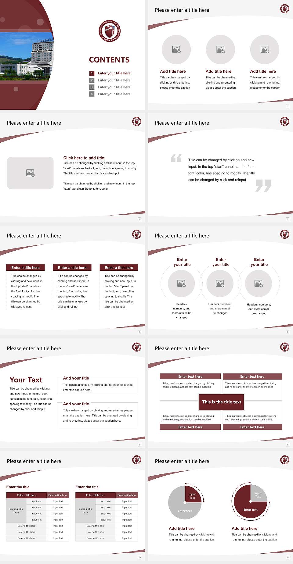 Korea National University of Transportation Course/Courseware Creation PPT Template4:3 ratio PPT effect preview image2