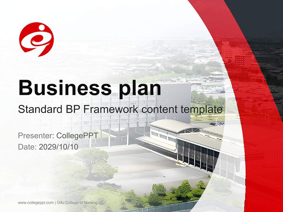 Gifu College of Nursing Competition/Entrepreneurship Contest PPT Template4:3 ratio PPT effect preview image9