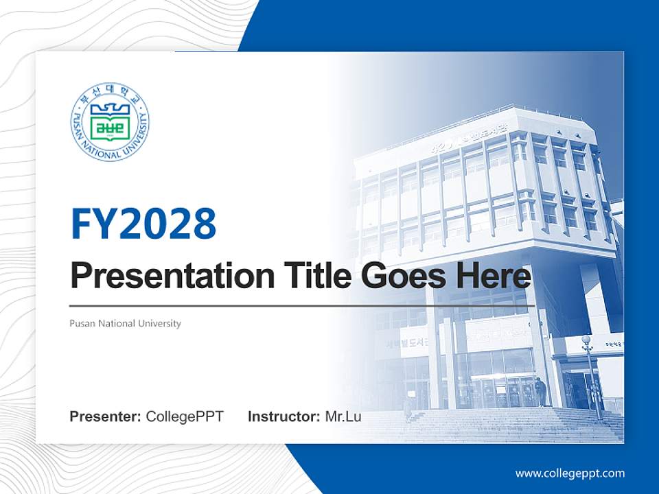 Pusan National University Academic Presentation/Research Findings Report PPT Template4:3 ratio PPT effect preview image5
