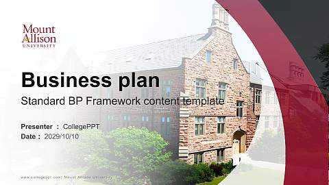 Mount Allison University Competition/Entrepreneurship Contest PPT Template