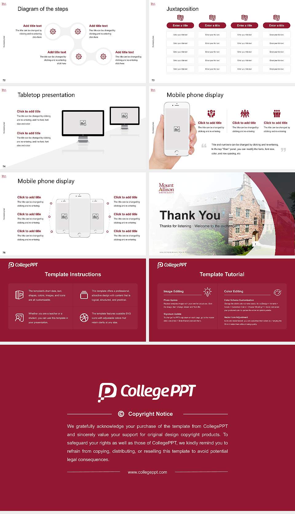 Mount Allison University Competition/Entrepreneurship Contest PPT Template16:9 ratio PPT effect preview image9