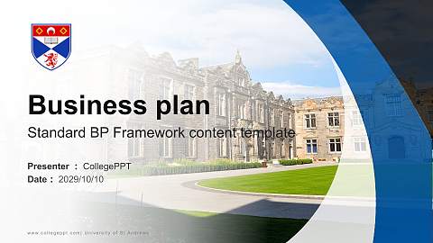 University of St Andrews Competition/Entrepreneurship Contest PPT Template