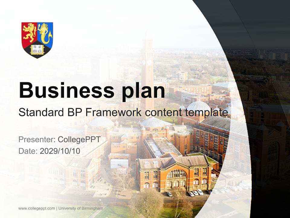 University of Birmingham Competition/Entrepreneurship Contest PPT Template4:3 ratio PPT effect preview image9