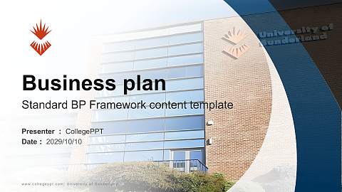 University of Sunderland Competition/Entrepreneurship Contest PPT Template