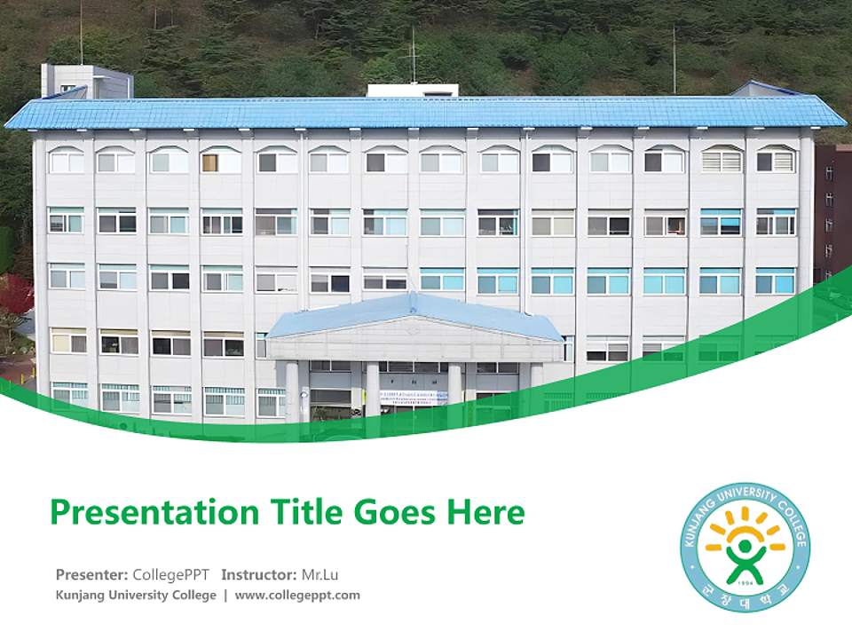 Kunjang University College Course/Courseware Creation PPT Template4:3 ratio PPT effect preview image5