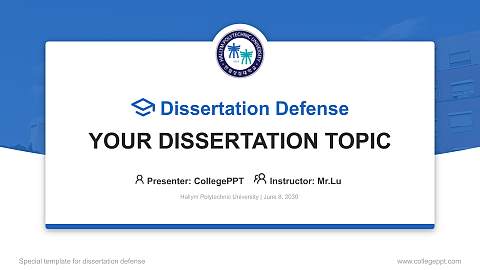 Hallym Polytechnic University Graduation Thesis Defense PPT Template