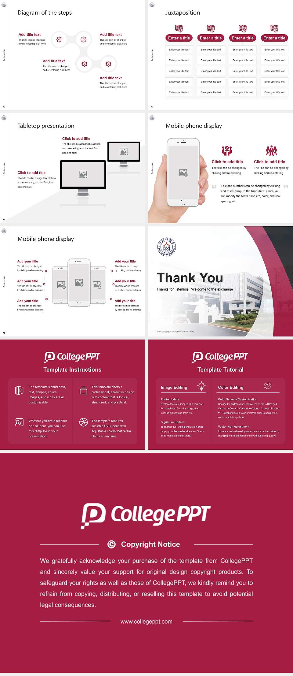 Hannam University Competition/Entrepreneurship Contest PPT Template4:3 ratio PPT effect preview image9