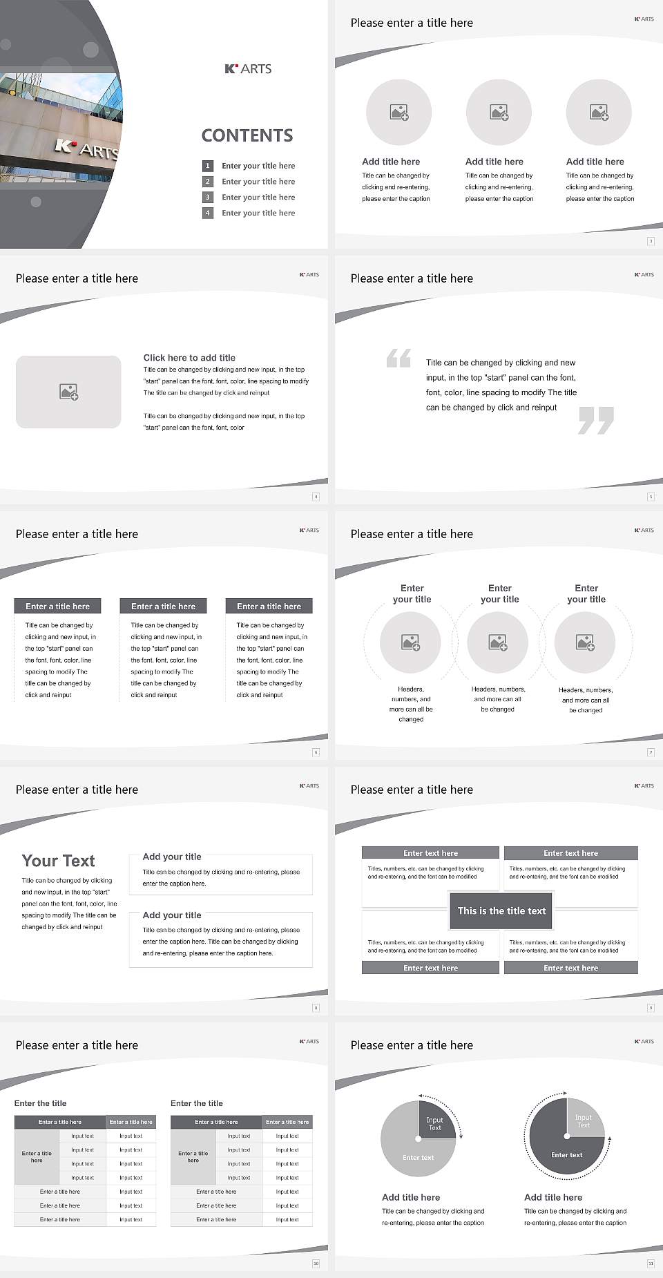 Korea National University of Arts Course/Courseware Creation PPT Template4:3 ratio PPT effect preview image2