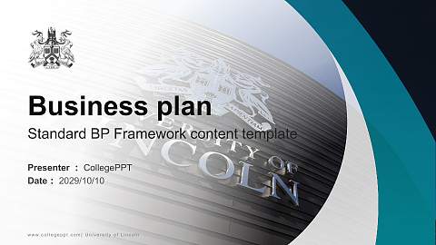 University of Lincoln Competition/Entrepreneurship Contest PPT Template